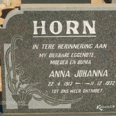 HORN Anna Johanna 1917-1972
