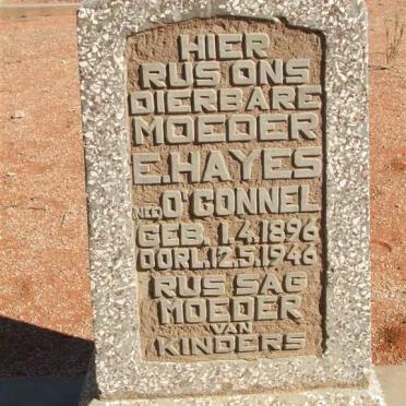 HAYES E. nee O'CONNEL 1896-1946