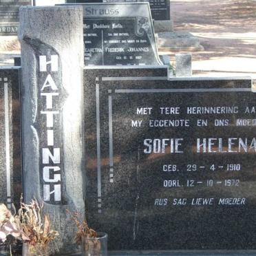HATTINGH Josef Marthinus 1898-1975 &amp; Sofie Helena 1910-1972