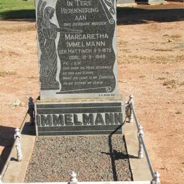 IMMELMANN Margarietha nee HATTINGH 1875-1948