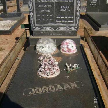 JORDAAN Johannes Hendrik 1910-1972 &amp; Susara Susanna 1926-2004