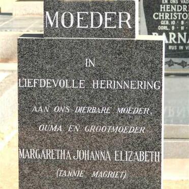 KOTZE Margaretha Johanna Elizabeth 1905-1990