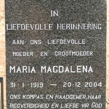 KRUGER Maria Magdalena 1919-2004