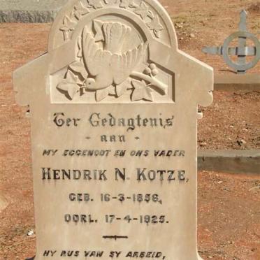 KOTZE Hendrik N. 1856-1925