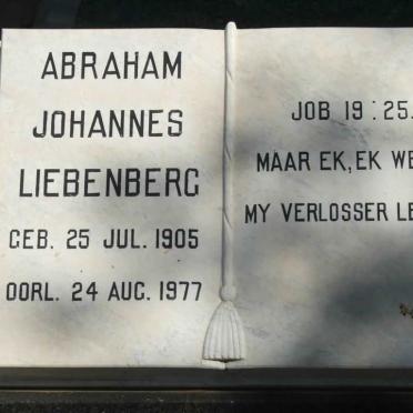 LIEBENBERG Abraham Johannes 1905-1977
