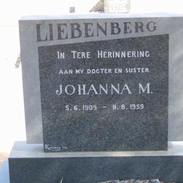LIEBENBERG Johanna M. 1909-1959