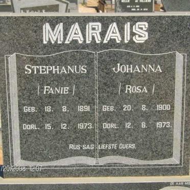 MARAIS Stephanus 1891-1973 &amp; Johanna 1900-1973