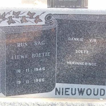 NIEWOUDT ? 1946-1966