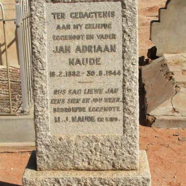 NAUDE Jan Adriaan 1882-1944