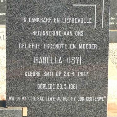 OPPERMAN Isabella nee SMIT 1902-1961