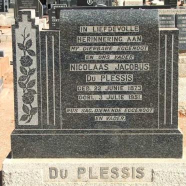 PLESSIS Nicolaas Jacobus, du 1873-1951