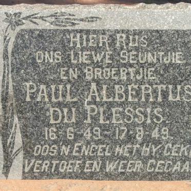 PLESSIS Paul Albertus, du 1949-1949