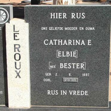 ROUX Catharina E., le nee BESTER 1897-1994