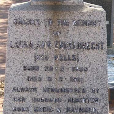 ENGELBRECHT Laura Ann nee WELLS 1890-1961