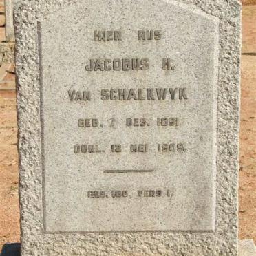 SCHALKWYK Jacobus H., van 1891-1909