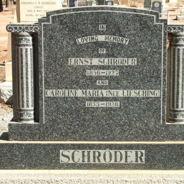 SCHRÖDER Ernst 1856-1927 &amp; Caroline Maria LIESCHING 1855-1928