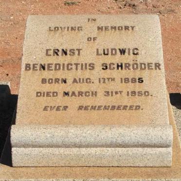 SCHRÖDER Ernst Ludwig Benedictus 1885-1950