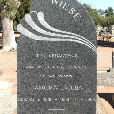 WIESE Carolina Jacoba 1918-1962