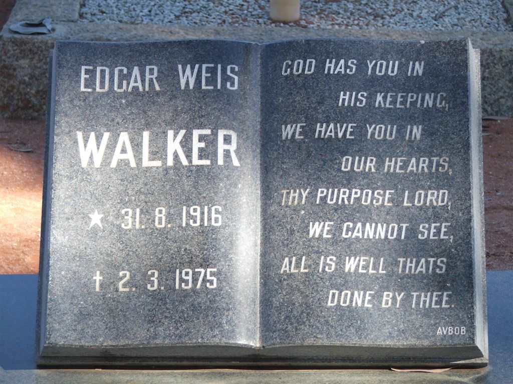 WALKER Edgar Weis 1916-1975