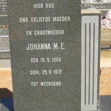 WYK Johanna M.E., van 1905-1972