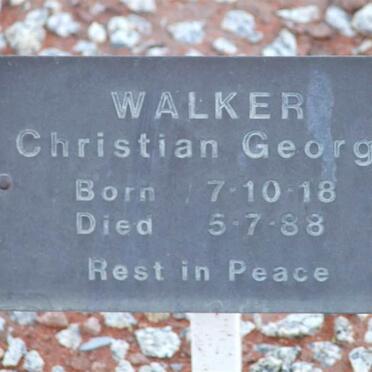 WALKER Christiaan George 1918-1988