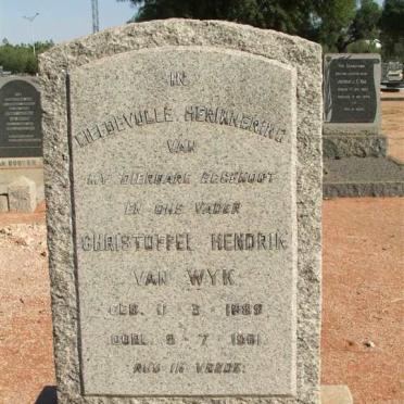 WYK Christoffel Hendrik, van 1889-1961