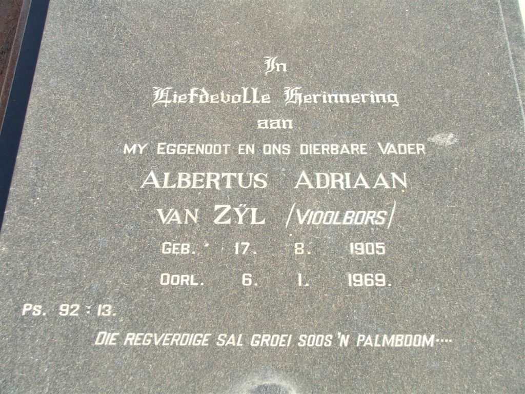 ZYL Albertus Adriaan, van 1905-1969