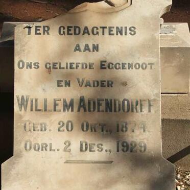 ADENDORFF Willem 1874-1929