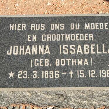 BOTHMA Johanna Issabella 1896-1969
