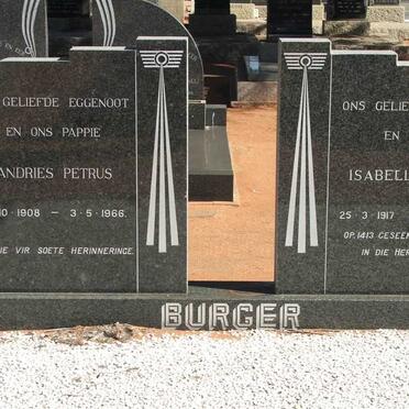 BURGER Andries Petrus 1908-1966 &amp; Isabella 1917-1994