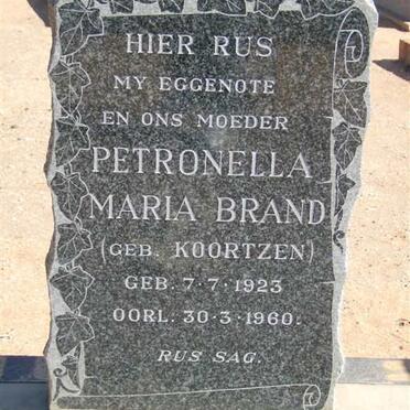 BRAND Petronella Maria nee KOORTZEN 1923-1960