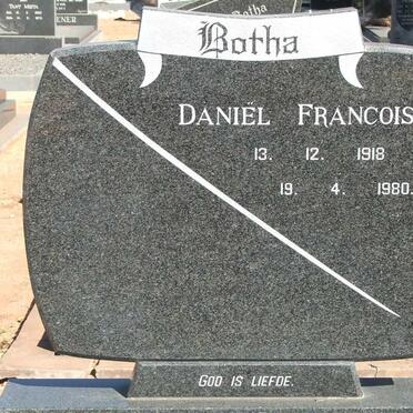 BOTHA Daniël Francois 1918-1980