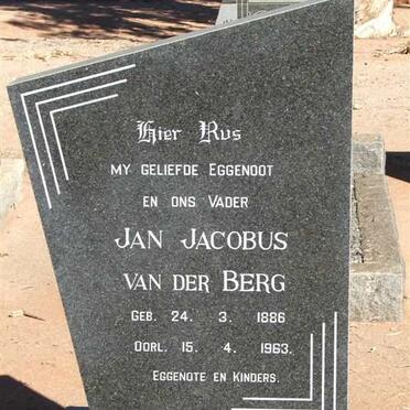 BERG Jan Jacobus, van der 1886-1963