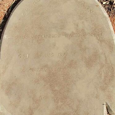 BADENHORST Jacobus J. 1873-1930