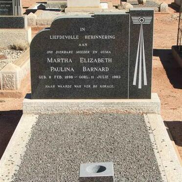 BARNARD Jacobus Johannes 1892-1950 &amp; Martha Elizabeth Paulina 1898-1983