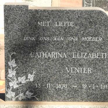 BERG Catharina Elizabeth, v.d. nee VENTER 1870-1963