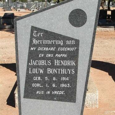 BONTHUYS Jacobus Hendrik Louw 1914-1963 &amp; Maria Magdalena 1913-2005