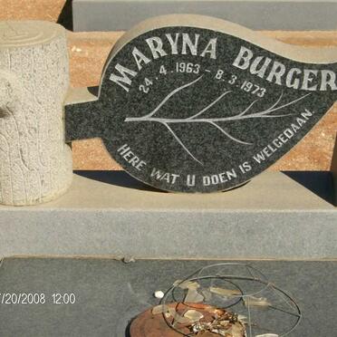 BURGER Maryna 1963-1973