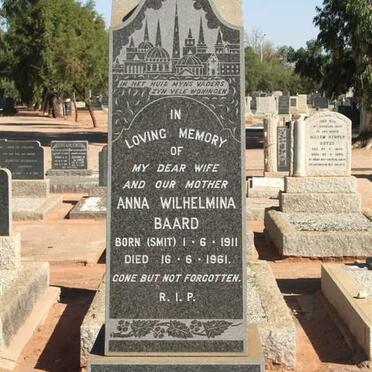 BAARD Anna Wilhelmina nee SMIT 1911-1961