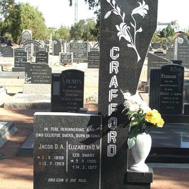 CRAFFORD Jacob D.A. 1898-1969 &amp; Elizabeth D.W. SWART 1905-1977