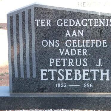 ETSEBETH Petrus J. 1893-1958