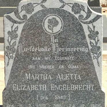 ENGELBRECHT Martha Aletta Elizabeth nee SMIT 1919-1966