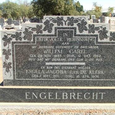 ENGELBRECHT Willem Carel 1893-1952 &amp; Engela Jacoba DE KLERK 1901-1976