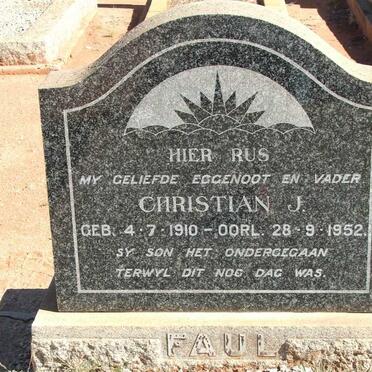 FAUL Christian J. 1910-1952