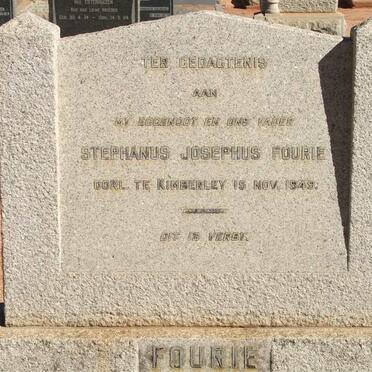 FOURIE Stephanus Josephus -1949