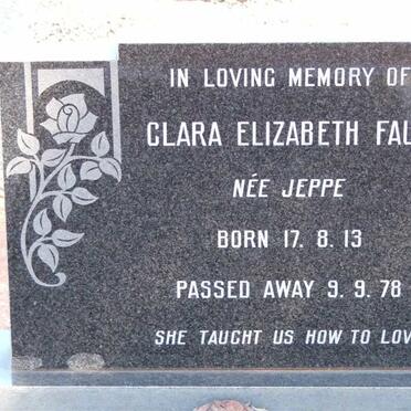 FAUL Clara Elizabeth nee JEPPE 1913-1978
