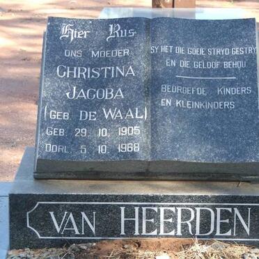 HEERDEN Christina Jacoba, van nee DE WAAL 1905-1968