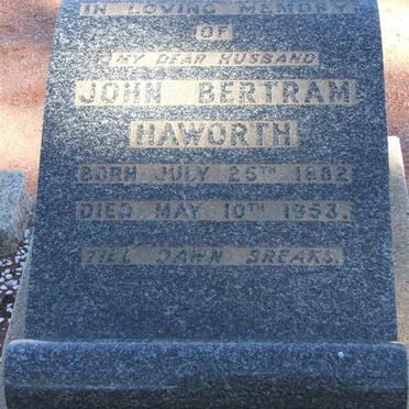 HAWORTH John Bertram 1882-1953