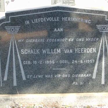 HEERDEN Schalk Willem, van 1895-1957