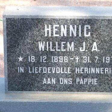 HENNIG Willem J.A. 1898-1970